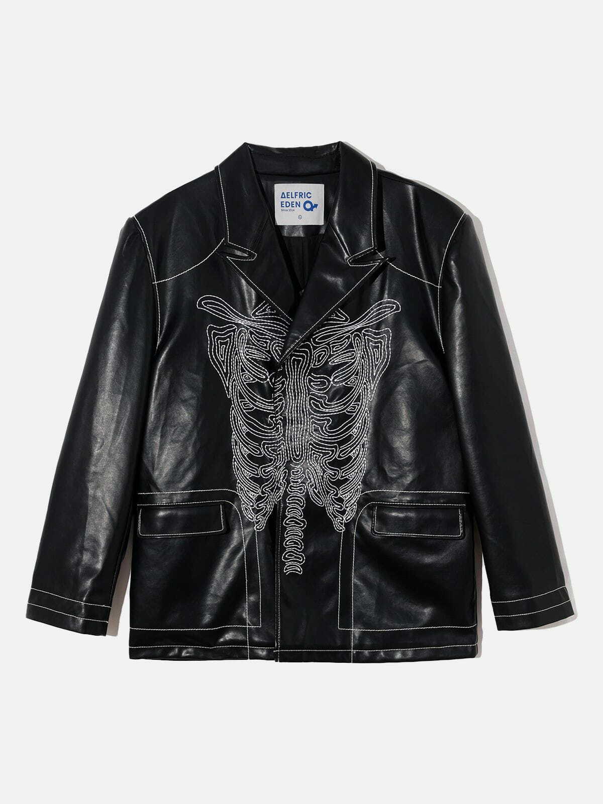 classic black skull jacket [edgy] streetwear essential 8250